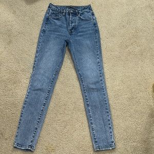 Light wash blue jeans